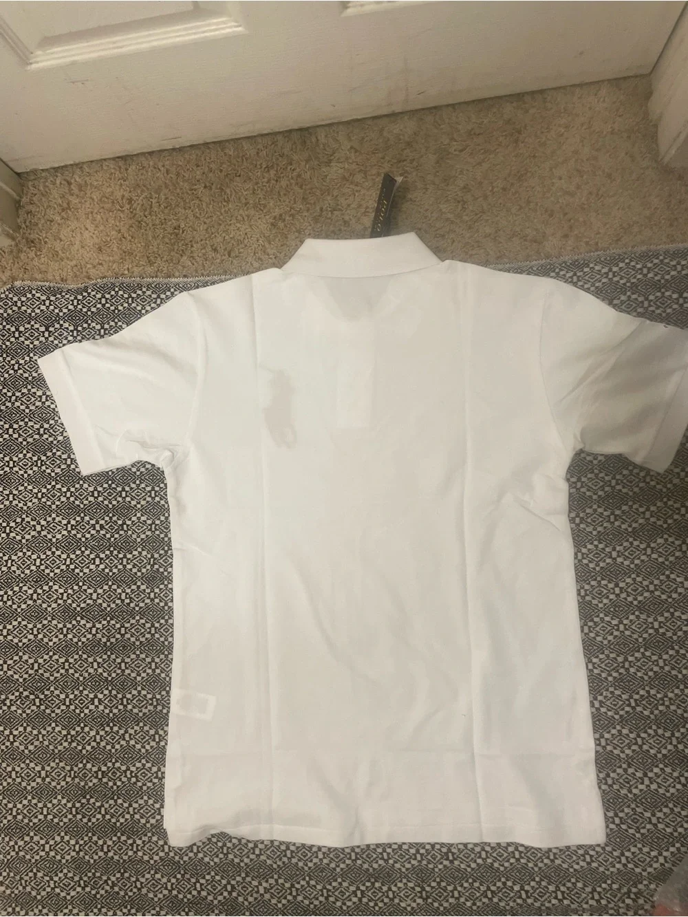 Ralph Lauren White Polo Shirt with Navy Logo
